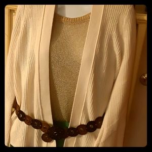 Loft ivory sp petite small cardigan sweater new